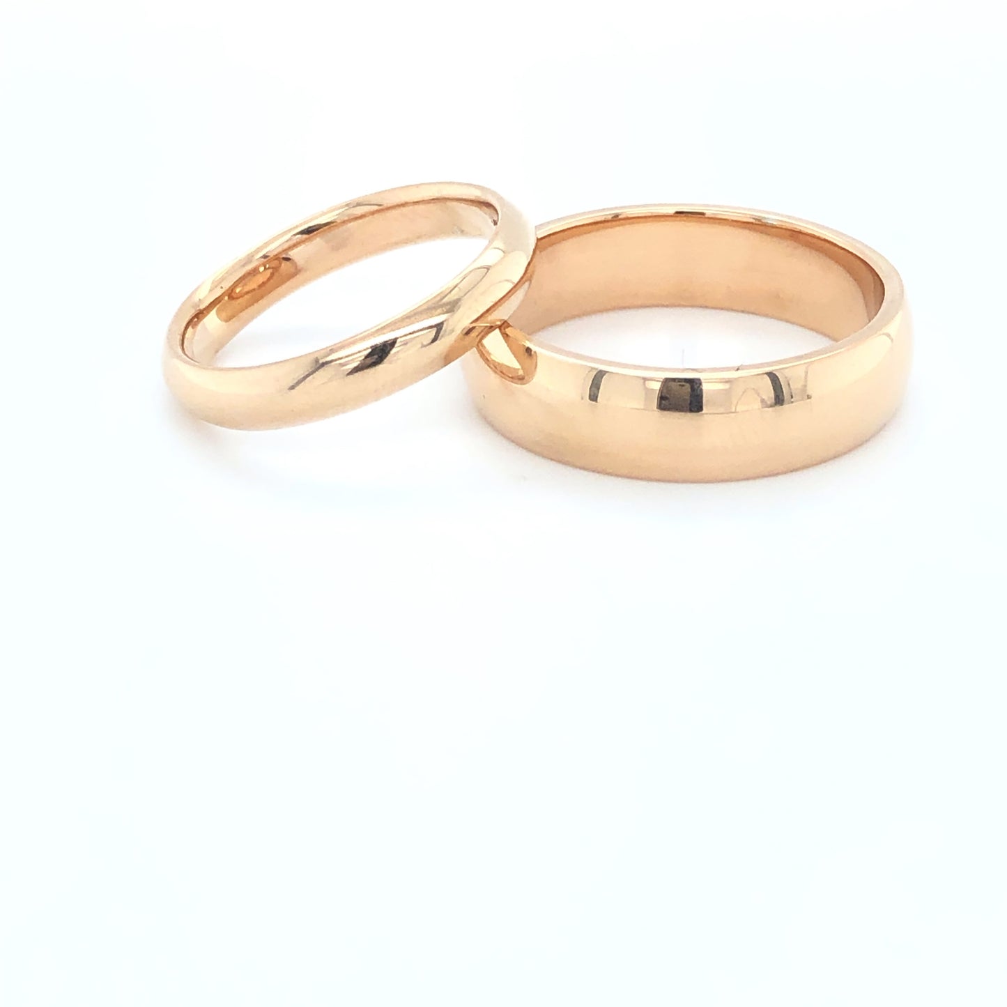 Rose Gold Traditional Court Wedding Bands
