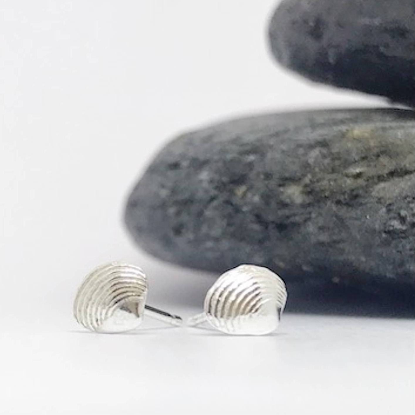 Silver Scottish Clam Shell Earrings