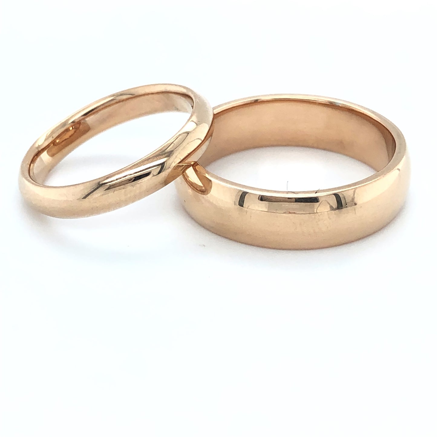 Rose Gold Traditional Court Wedding Bands