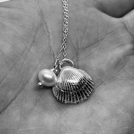 Silver Cockle Shell Necklace