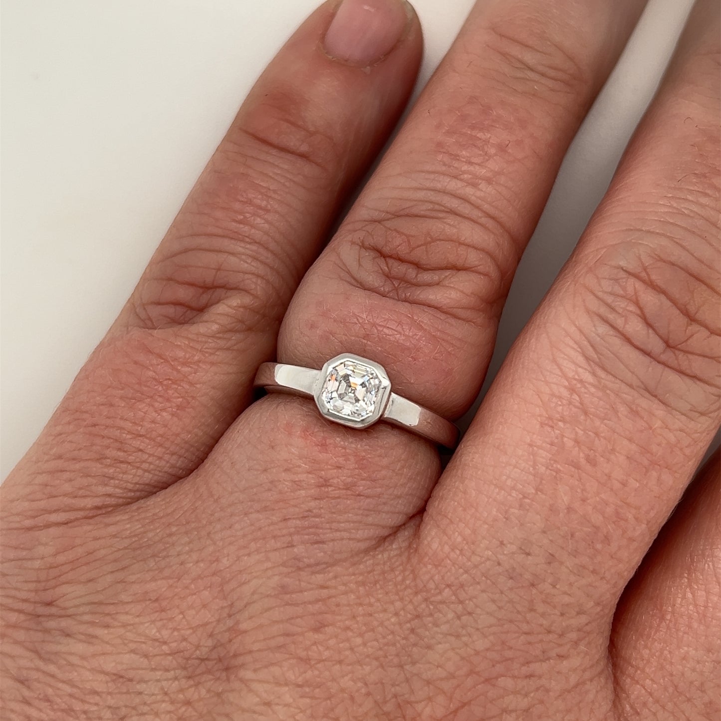 Asscher Fine Diamond & Platinum Engagement Ring