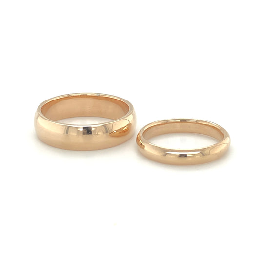 Rose Gold Traditional Court Wedding Bands
