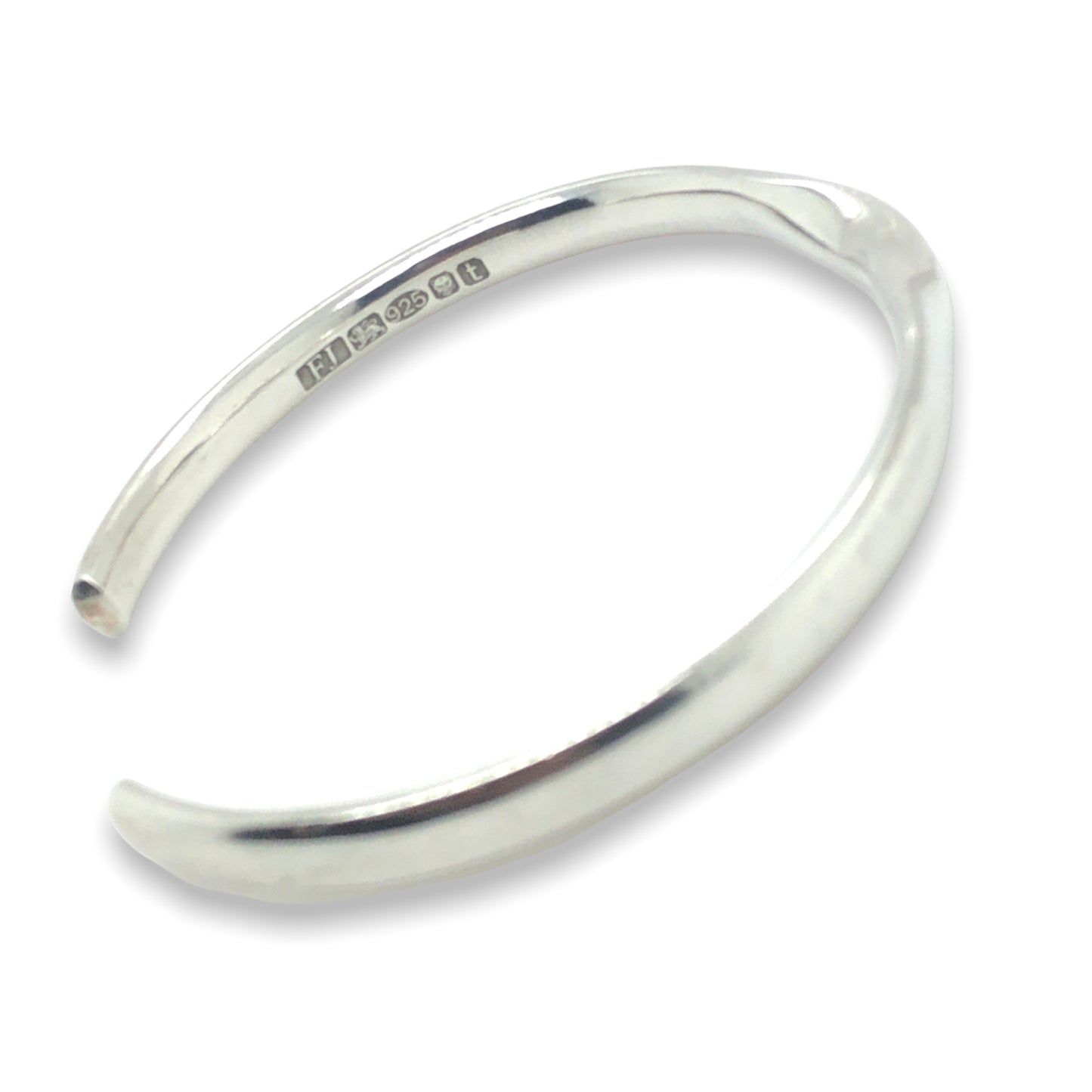 Twisted Silver Torque Bangle