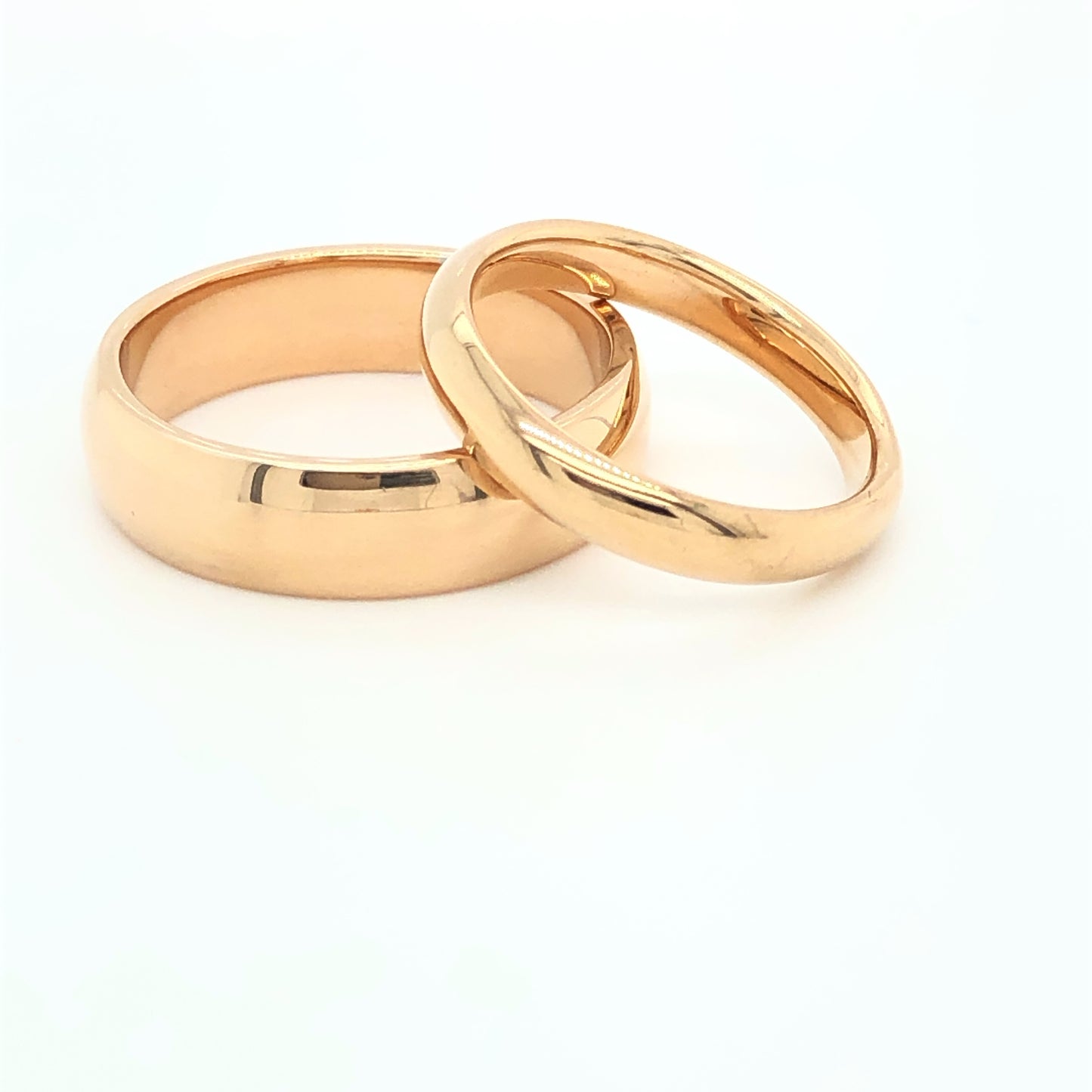 Rose Gold Traditional Court Wedding Bands