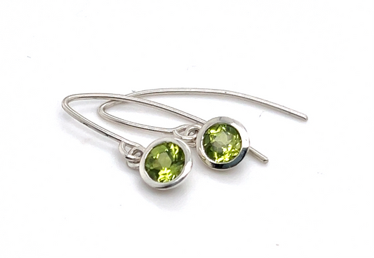 Peridot Drop Earrings ~August Birthstone