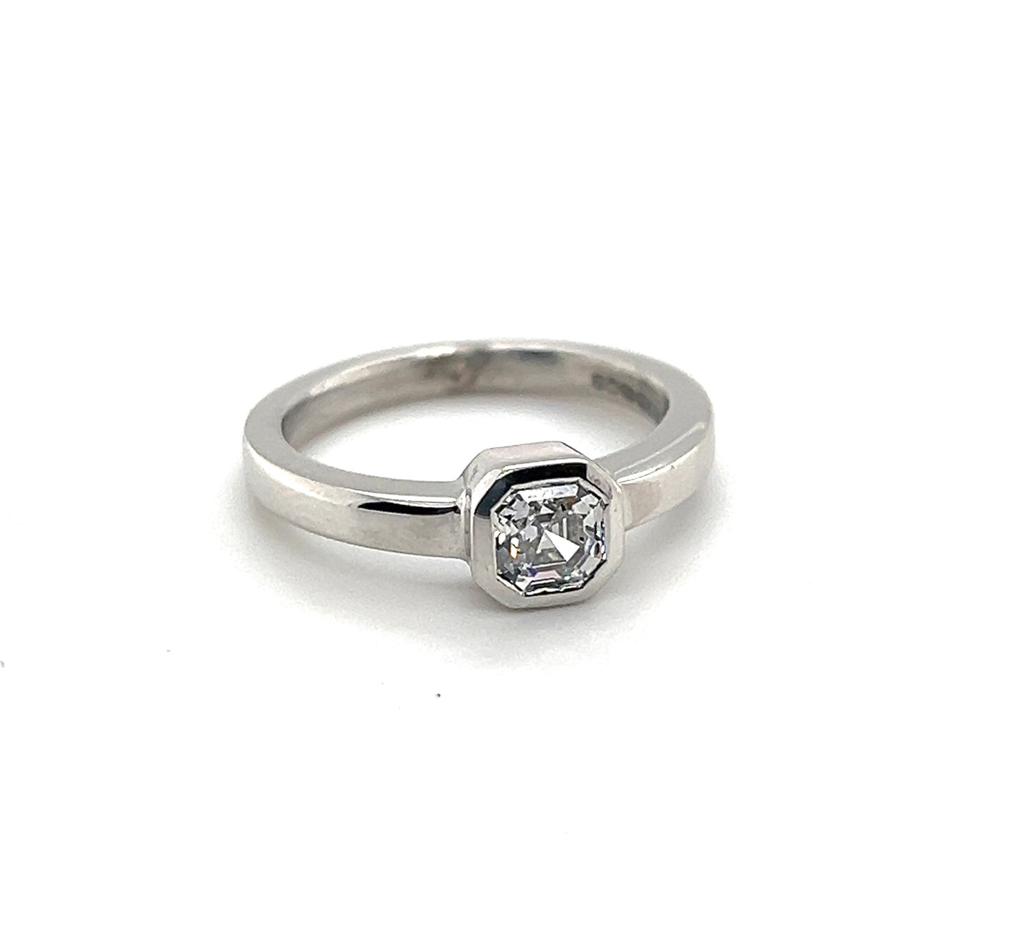 Asscher Fine Diamond & Platinum Engagement Ring