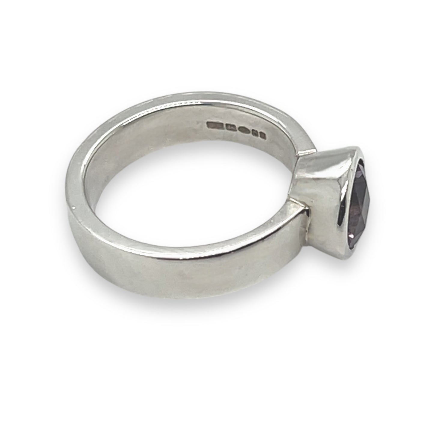 Amethyst & Silver Chunky Dress Ring