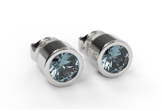 London Blue Topaz & Silver Studs
