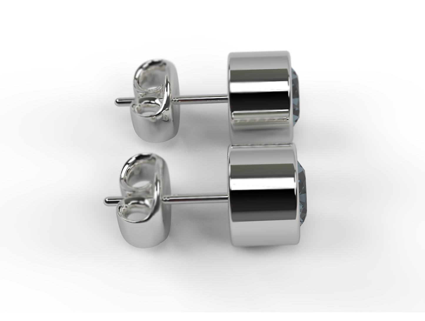 London Blue Topaz & Silver Studs