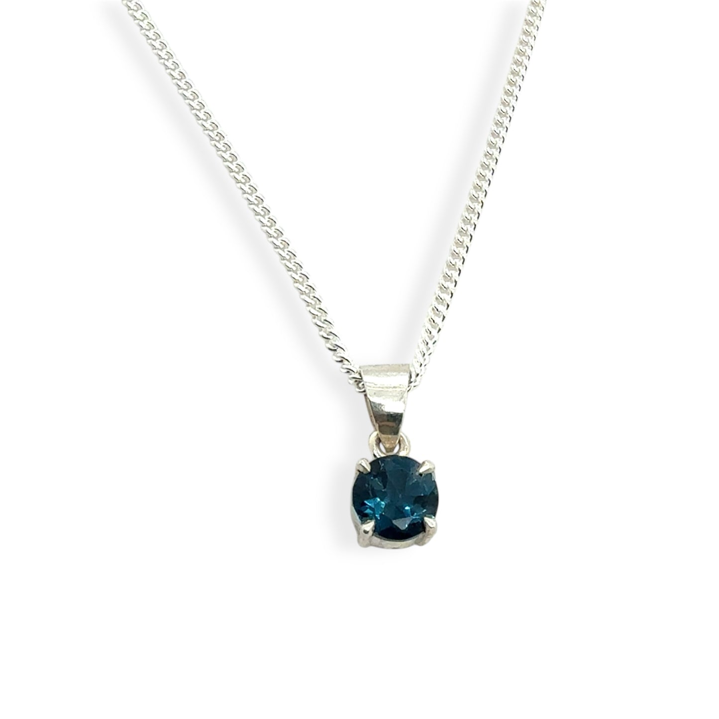 London Blue Topaz Solitaire Pendant
