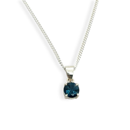London Blue Topaz Solitaire Pendant