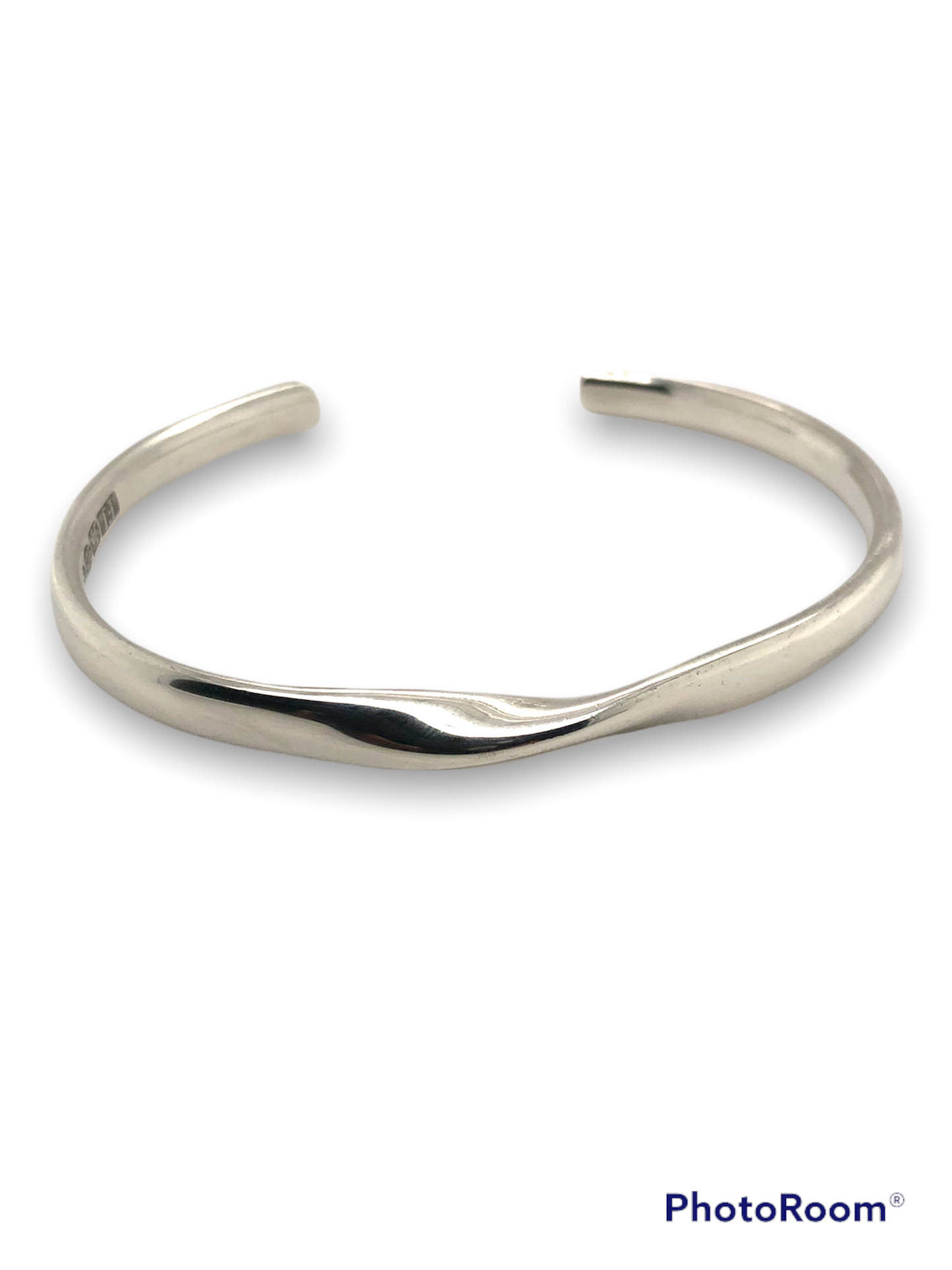 Twisted Silver Torque Bangle