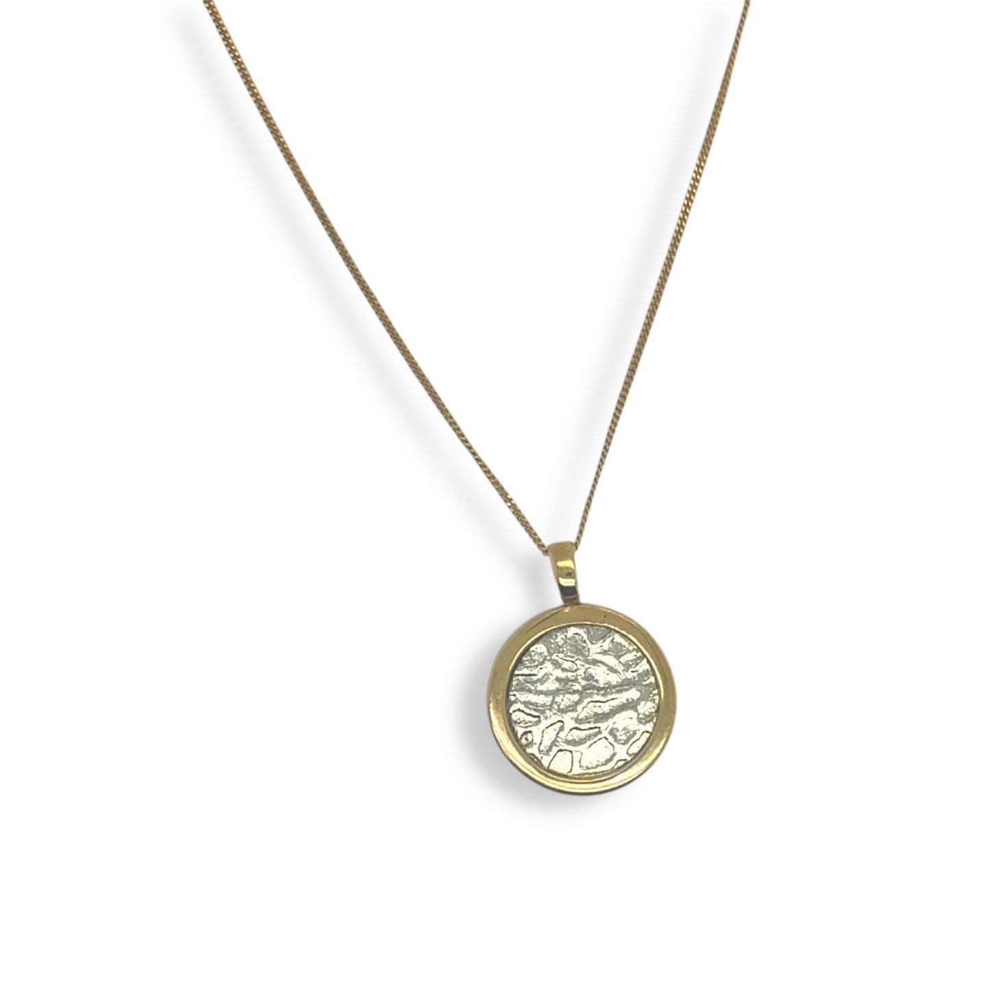 Ripples Pendant In Silver & Gold Vermiel