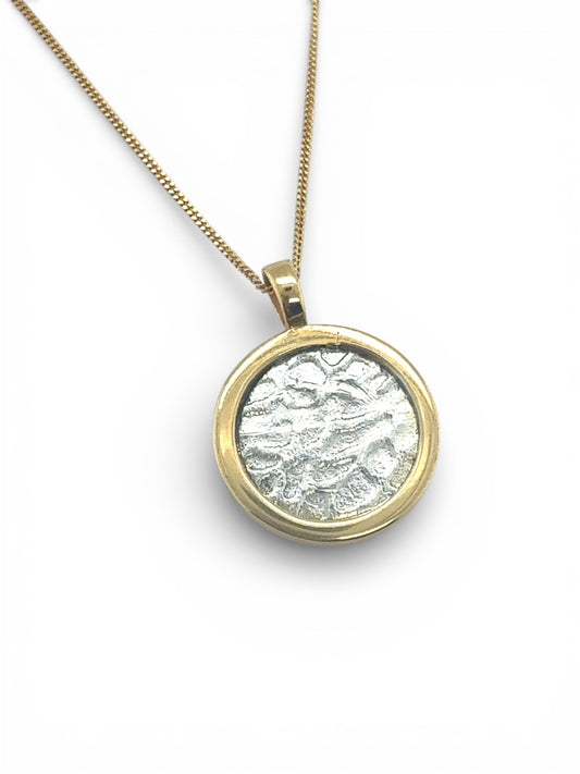 Ripples Pendant In Silver & Gold Vermiel